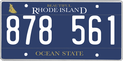 RI license plate 878561