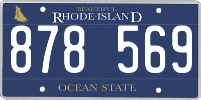 RI license plate 878569