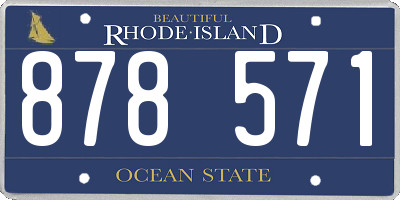 RI license plate 878571