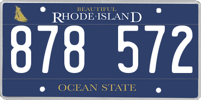RI license plate 878572