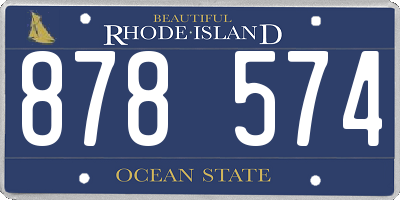 RI license plate 878574