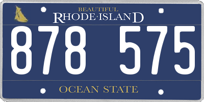 RI license plate 878575