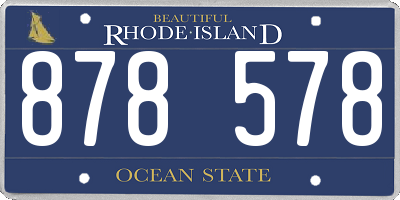 RI license plate 878578