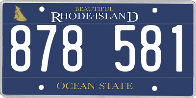 RI license plate 878581