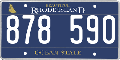 RI license plate 878590