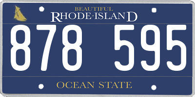 RI license plate 878595
