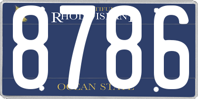 RI license plate 8786