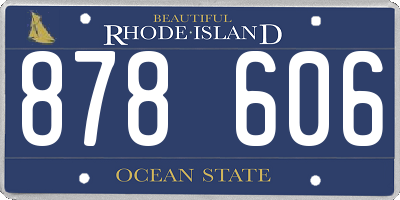 RI license plate 878606