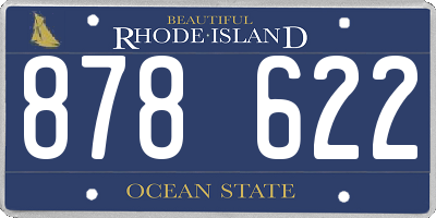 RI license plate 878622