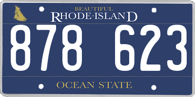 RI license plate 878623