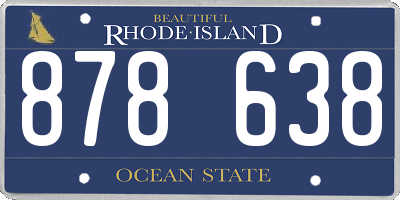 RI license plate 878638
