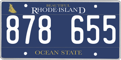 RI license plate 878655