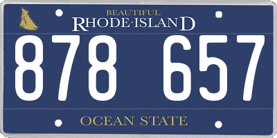 RI license plate 878657
