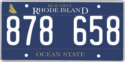 RI license plate 878658