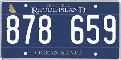 RI license plate 878659