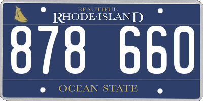 RI license plate 878660