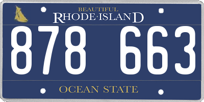 RI license plate 878663