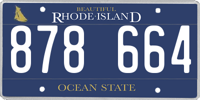 RI license plate 878664