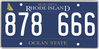 RI license plate 878666