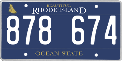 RI license plate 878674