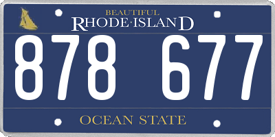 RI license plate 878677