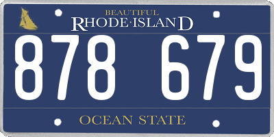 RI license plate 878679