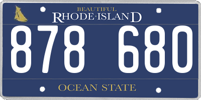 RI license plate 878680