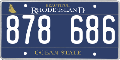 RI license plate 878686