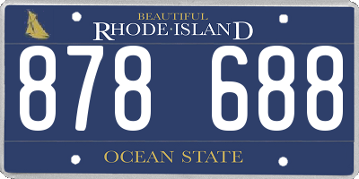 RI license plate 878688