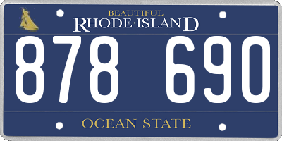 RI license plate 878690