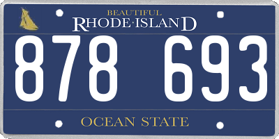 RI license plate 878693
