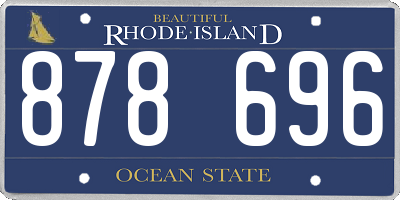RI license plate 878696