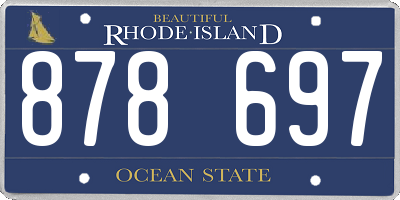 RI license plate 878697