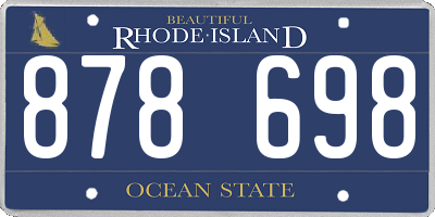 RI license plate 878698