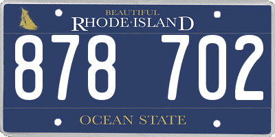 RI license plate 878702