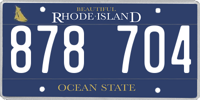 RI license plate 878704