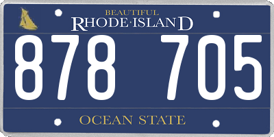 RI license plate 878705