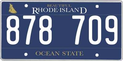 RI license plate 878709
