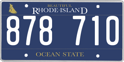 RI license plate 878710
