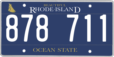 RI license plate 878711
