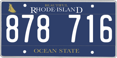 RI license plate 878716