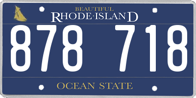 RI license plate 878718