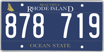 RI license plate 878719
