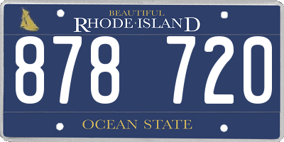 RI license plate 878720