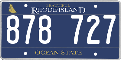RI license plate 878727