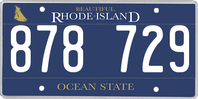 RI license plate 878729