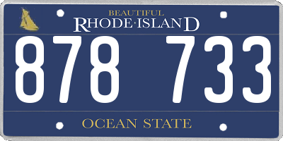 RI license plate 878733