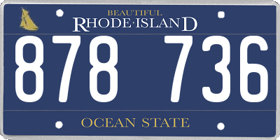 RI license plate 878736