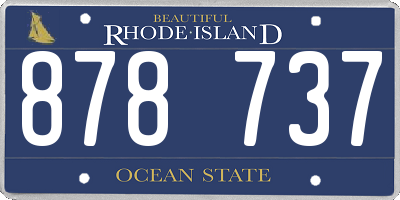RI license plate 878737