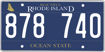 RI license plate 878740